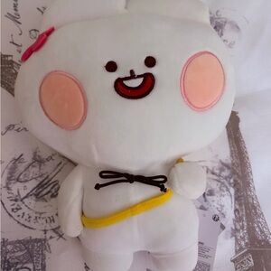 Cute White and Pink Stuffed Animal Toy